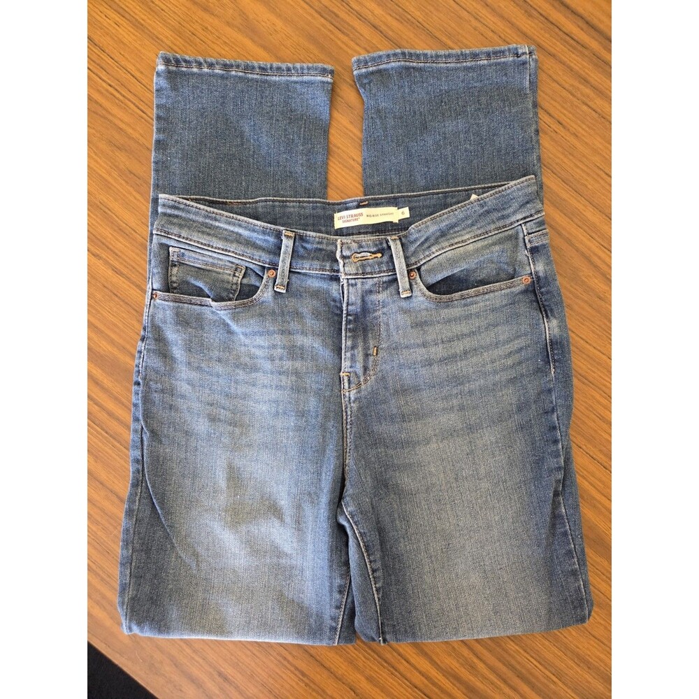 Levi's Buffalo  Women’s Mid-Rise Straight Distressed Stretch Blue Jeans Size 6
